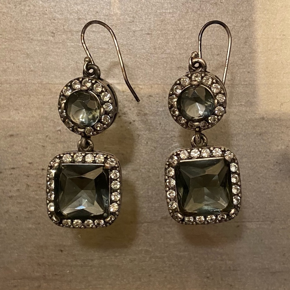 Earrings. Storm cloud grey. Unknown brand from Banana Republic many years ago.